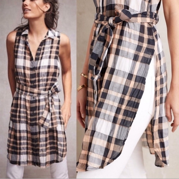 Holding Horses sunlit plaid tunic - Picture 1 of 6